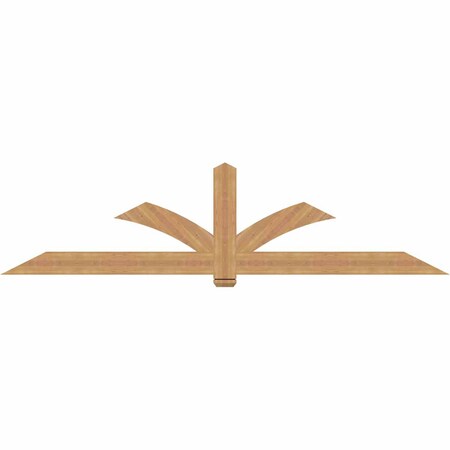 Ekena Millwork Redmond Smooth Timber Gable Bracket, Western Red Cedar, 108"W x 27"H x 1 1/2"D x 5 1/2"F, 6/12 Pitch GBW108X27X0206RED00SWR